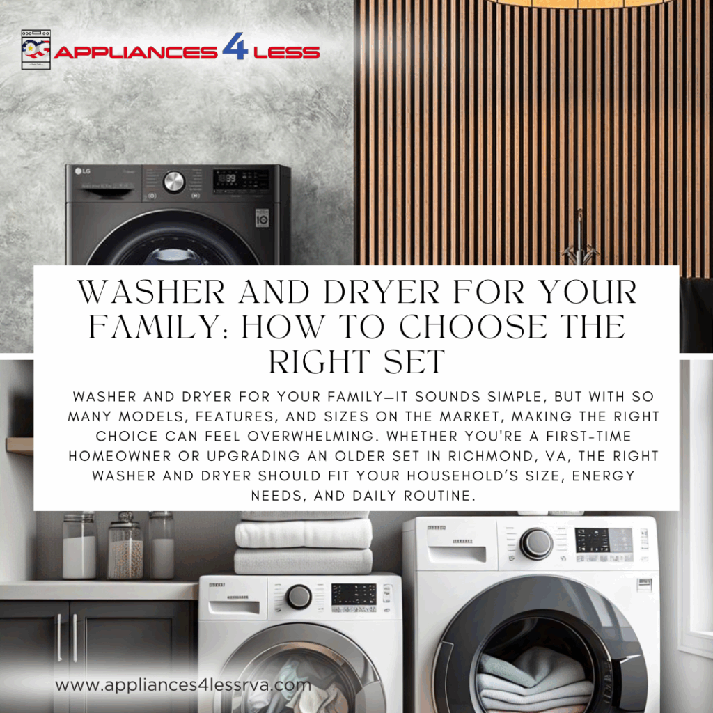 Washer and dryer for your family
